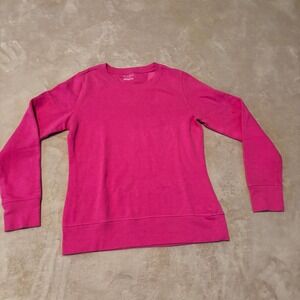 Tek Gear Women's Crewneck Sweatshirt Pink Size M Cotton Blend Long Sleeve